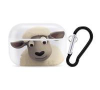 Sheep AirPods Pro 2 Case Cover, Shockproof Hard Shell Protective Case for Women Men, Compatible with Airpod Pro Case 2nd/1st Generation with Keychain-White