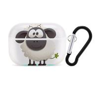 Sheep AirPods Pro 2 Case Cover, Shockproof Hard Shell Protective Case for Women Men, Compatible with Airpod Pro Case 2nd/1st Generation with Keychain-White
