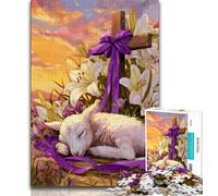Sheep And Cross Puzzles 2000 Pieces for Teenagers,Stress Reliever Difficult Challenge Deal As Gifts for The Whole Family 70x100cm