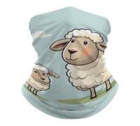 Sheep And Lamb Cartoon Headwear Washable Neck Warmer Quick Drying Half Face Scarf For Women Tennis Men 25X50Cm