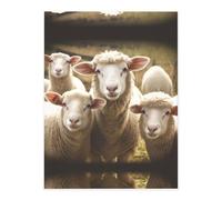 Sheep and Lambs Crystal Sticker, 3D Stereoscopic Effect, Pattern Does Not Fall Off When Exposed to Water