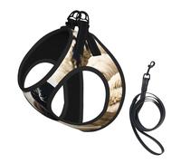 Sheep And Lambs Print Dog Harness Leash Set Reflective Pet Harness Puppy Vest Suitable Dogs Cats Small Breeds