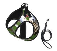 Sheep And Lambs Print Pet Leash Vest,Breathable Mesh Pet Harness, Reflective For Small Medium Dogs Safe Easy Walking