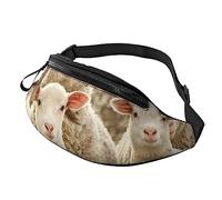 Sheep and Lambs Sport Waist Bag Travel Bumbags with Zipper and Earphone Hole, Running Fanny Pack Waist Pack with Adjustable Belt for Men Women