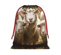 Sheep And Lambs Ultra Soft Velvet Gift Bag, Comfortable To The Touch, Reusable