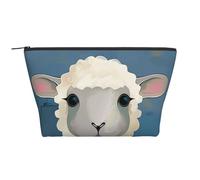 Sheep Art Print Makeup Bag Trapezoid Travel Cosmetic Organiser Stylish Storage for Beauty & Gifts for Women Girls
