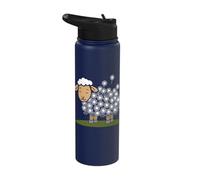 Sheep as a Dandelion for Farmer Farming Cute Flower Sheep Stainless Steel Insulated Water Bottle
