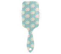 Sheep Ash Sticker Style Lake Blue gentle hair brush for blow drying Designed scalp massage for fine hair with Ergonomic handle cepillo para pelo rizado