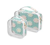 Sheep Ash Sticker Style Lake Blue largoiletry Bag TSA Approved Water-Resistant Makeup Bag Organizer Men’s Shaving kit