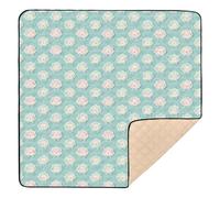 Sheep Ash Sticker Style Lake Blue Soft Thick Baby Play Mat for Floor Portable Padded Baby Mat for Baby Toddler Infant, 50'' x 50''