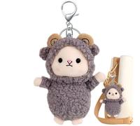 Sheep Bag Charm - Lamb Purse Pendant, Fleece Satchel Ornament for Fashion Accessory, Ewe Carry Accessory with Secure Clip, Bag Decoration, Handbag Decoration for Daily Style, Travel Use