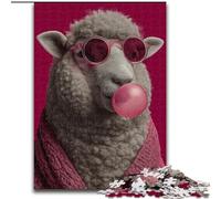 Sheep Blowing Balloons 1000 Piece Jigsaw Puzzles for Adults Gifts, Educational Games Home Decoration Deal As Gifts for The Whole Family (size 26x38cm)