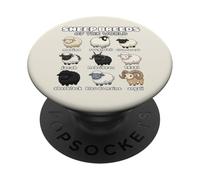 Sheep Breeds of the World Sheep Whisperer Herder Farmer PopSockets Adhesive PopGrip