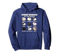 Sheep Breeds of the World Sheep Whisperer Herder Farmer Pullover Hoodie