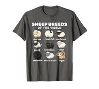 Sheep Breeds of The World Sheep Whisperer Herder Farmer T-Shirt