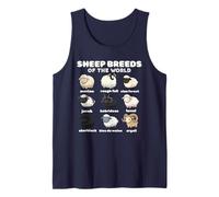 Sheep Breeds of The World Sheep Whisperer Herder Farmer Tank Top