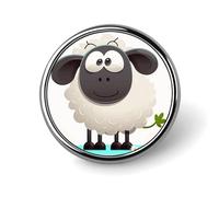 Sheep Button Pin 1 Inch, Personalized Metal Lapel Pins, Lightweight Round Brooch Pin, Elegant Button Badges, Funny Enamel Pins for Shirts Jackets Bags & Gift