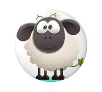 Sheep Button Pins 1 Pc, 2.4 Inch Round Button Badges Metal Personalized Picture Photo Pin Buttons Kit For Craft Supplies Christmas Diy Party Projects, 1 PC, One size