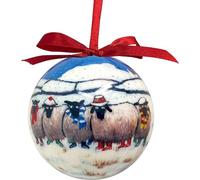 Sheep Christmas Bauble by Thomas Joseph - Ornament Ball Tree Decoration - Winter Woollies