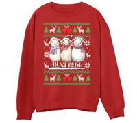 Sheep Christmas Sweatshirt for Children Festive Adorable Farm Animal Christmas Jumper for Boys Girls Ugly Xmas Sweater for Children, 3-4 Years, Red