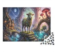 Sheep Classic 1000 Pc Rigid Cardboard Jigsaw Giant-Tree Stream Seniors Rainy Day Fun Must-Have for Puzzle Lovers 52x38cm/1000pcs