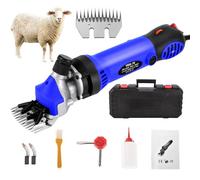sheep clippers, 900W sheep shears with 6-speed adjustment, Corded Electric Professional Sheep Shears, alloy steel, 5 accessories, for Shaving Fur Wool in Sheep, Goats, Cattle blue