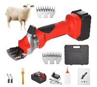 sheep clippers, sheep shears with 5 accessories, Adjust speed knob, Cordless Powerful Electric Professional Sheep Shears, alloy steel, for Shaving Fur Wool in Sheep, Goats, Cattle