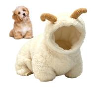 Sheep Costume For Dog Pet Plush Lamb Shape Hoodie With 3D Your Pup In Horn | Comfortable Cat Hoodie For Winter Daily Walking Commuting Casual Party Gathering Home Living Room Apartment