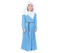 Sheep Costume Kids Childs Outfit Fancy Boys Shepherdess Girl Traditional Villager Costums Innkeeper Medieval Historical Role Play Childrens Adventure Dress Up Party Wear For Girls (Blue-g, 3-5 Years)