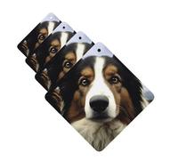 Sheep dog Car Air Fresheners Cards 4 Pcs Hanging Fragrance Scented Cards Long-Lasting Car Aromatherapy Tablets for Wardrobe Bathroom Car Interior Mirror Pendant Gifts