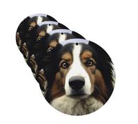 Sheep dog Car Air Fresheners Cards 4 Pcs Hanging Fragrance Scented Cards Long-Lasting Car Aromatherapy Tablets for Wardrobe Bathroom Car Interior Mirror Pendant Gifts