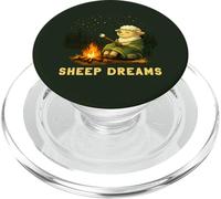 Sheep Dreams Cozy Campfire Marshmallow Camping PopSockets PopGrip for MagSafe