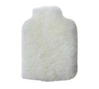Sheep Dreams Hot Water Bottle | 2L | Lambskin Cover | Elegant, Soft & Safe | The Perfect Gift for Cold Days, Tension & Feel-Good Moments | Naturally Tanned & Certified Safe (White)