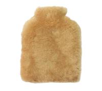 Sheep Dreams Hot Water Bottle | 2L | Lambskin Cover | Elegant, Soft & Safe | The Perfect Gift for Cold Days, Tension & Feel-Good Moments | Naturally Tanned & Certified Safe (Cognac)