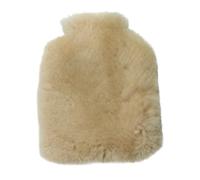 Sheep Dreams Hot Water Bottle | 2L | Lambskin Cover | Elegant, Soft & Safe | The Perfect Gift for Cold Days, Tension & Feel-Good Moments | Naturally Tanned & Certified Safe (Beige)