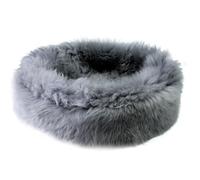 Sheep Dreams Lambskin Dog & Cat Bed Diameter 40 cm Flamed - Cuddly, High Quality & Cosy (Grey, Diameter 60)