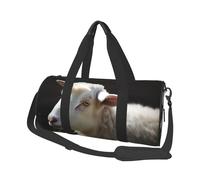 Sheep Duffle Bag for Women Men Personal Item Travel Bag Canvas Weekender Overnight Bag Lightweight Sports Tote Gym Bag Carry On Luggage Bag, Black, One Size