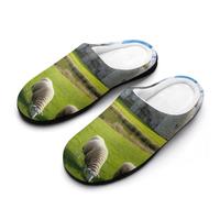 Sheep England Castle Cotton Women's Slip-on Slippers Winter Warm House Shoes with Rubber Sole for Home Office Hotel