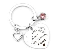 Sheep Gifts for Women Girl Sheep Themed Lovers Keychain Birthday Christmas Adorable Farm Animal Lovers Jewelry Gifts for Bestie Friend Daughter Wife Sister Girlfriend Countryside Animal Accessories