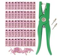 Sheep Goat Ear Tags Numbered 101-200 Plastic with Applicator Plier Tool