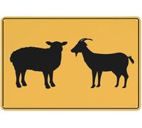 Sheep & Goat Metal Sign Aluminum Warning Tin Signs For Outdoor Business Yard Lawn Farmhouse Garden Patio Wall Decor 8x12 Inch