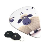 Sheep Guitar Plectrums, 6 Guitar Plectrums, Double Sided Printing, For Acoustic Guitar, Bass, Ukulele, Electric Guitar (0.46 Mm 0.71 Mm 0.96 Mm)