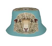 Sheep Head Animal Adult Sunshade Bucket Hat is Suitable for Beach, Camping, Fishing, Outdoor Leisure, Etc, Sheep Head Animal, One size