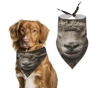 Sheep Head Image Dog Bandanas Cute Soft Cotton Puppy Scarves Washable Daily Summer Durable Triangle Reversible Bibs Suitable for Small Medium Large Dogs and Cats