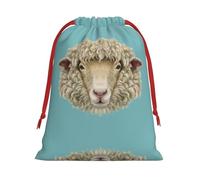 Sheep Head Retro Animal Ultra Soft Velvet Gift Bag, Comfortable To The Touch, Reusable