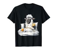 Sheep Holding Snacks Animal Motif Illustration Sheep T-Shirt
