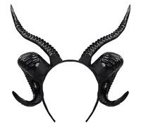 Sheep Horn Headband, Black, 11.4x11.8in, Cosplay Prop, Horns Headband