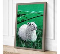 Sheep in Meadow Farmhouse Canvas Wall Art Print 30x20 Inch