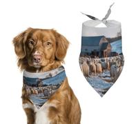 Sheep in The Farm Dog Scarf Triangle Bandana Cat Soft Puppy Scarfs for Small Medium Pets