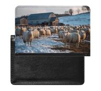 Sheep in The Farm Passport Holder Cover Wallet with ID Card Slot Slim Travel RFID Blocking Case Protector Essentials for Women Men